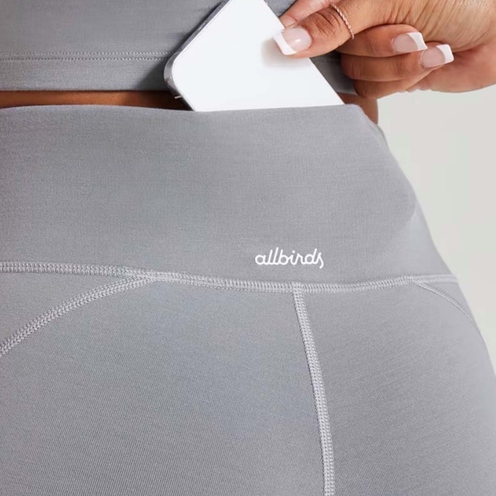 NWT Allbirds Womens Natural Bike Shorts Merino Wool Blend Grey - Picture 4 of 10